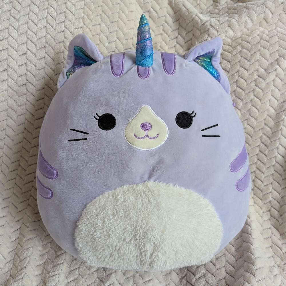Large 16" squishmallow purple caticorn plush Analea